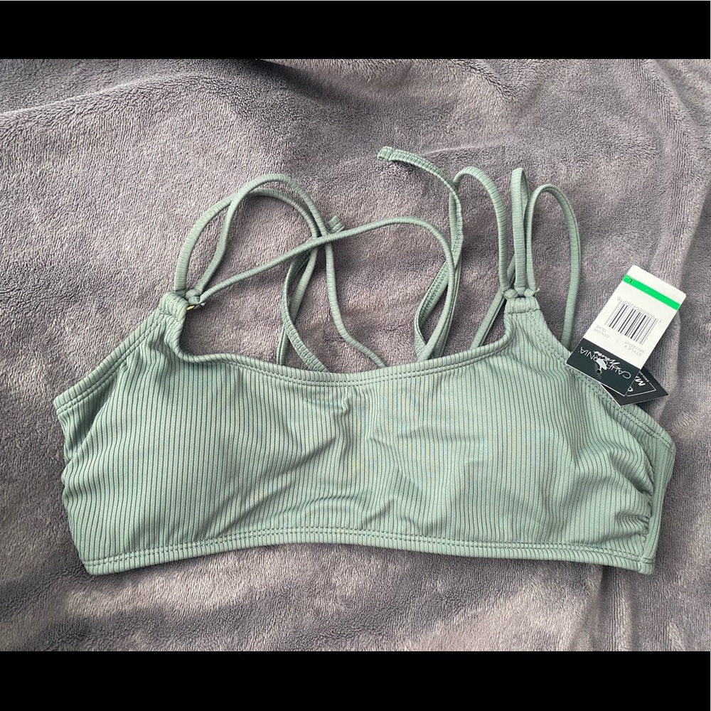 Swim Top (1)Black & (1) Olive Green